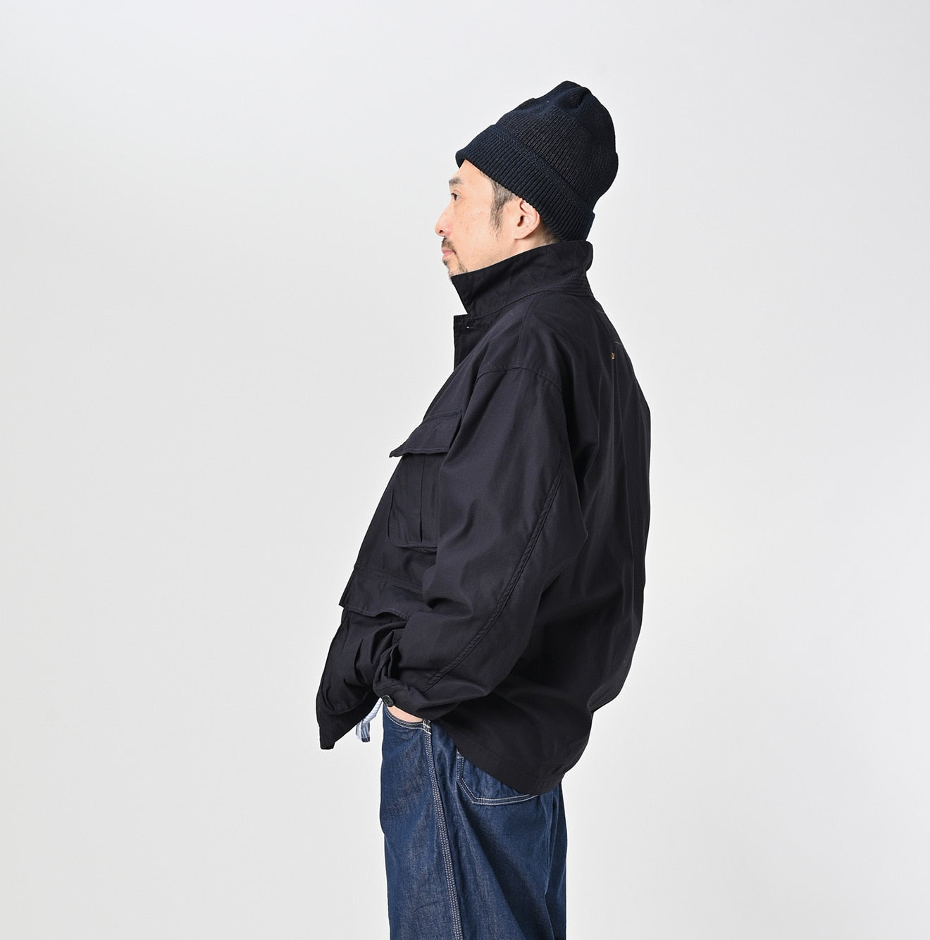 Thin Back Satin 908 Fatigue Jacket Male Model