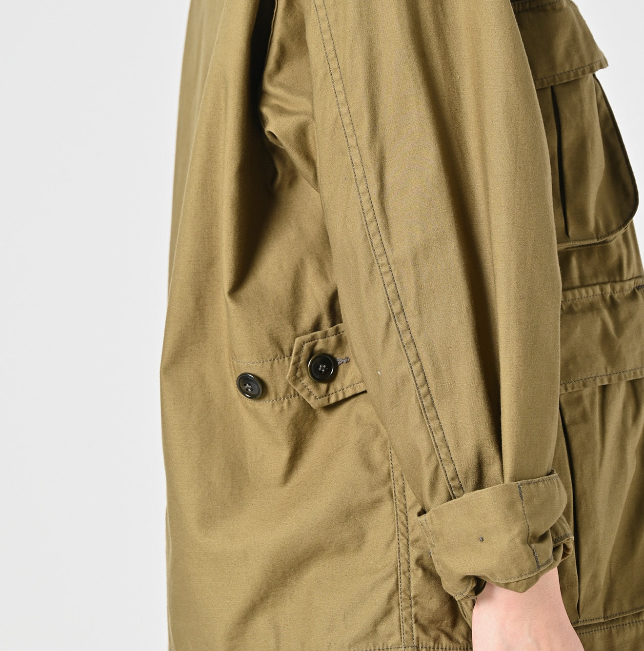 Thin Back Satin 908 Fatigue Jacket Detail