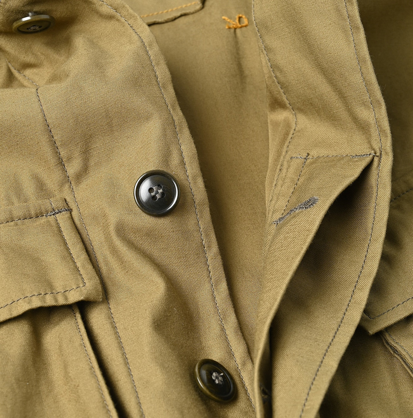 Thin Back Satin 908 Fatigue Jacket Detail
