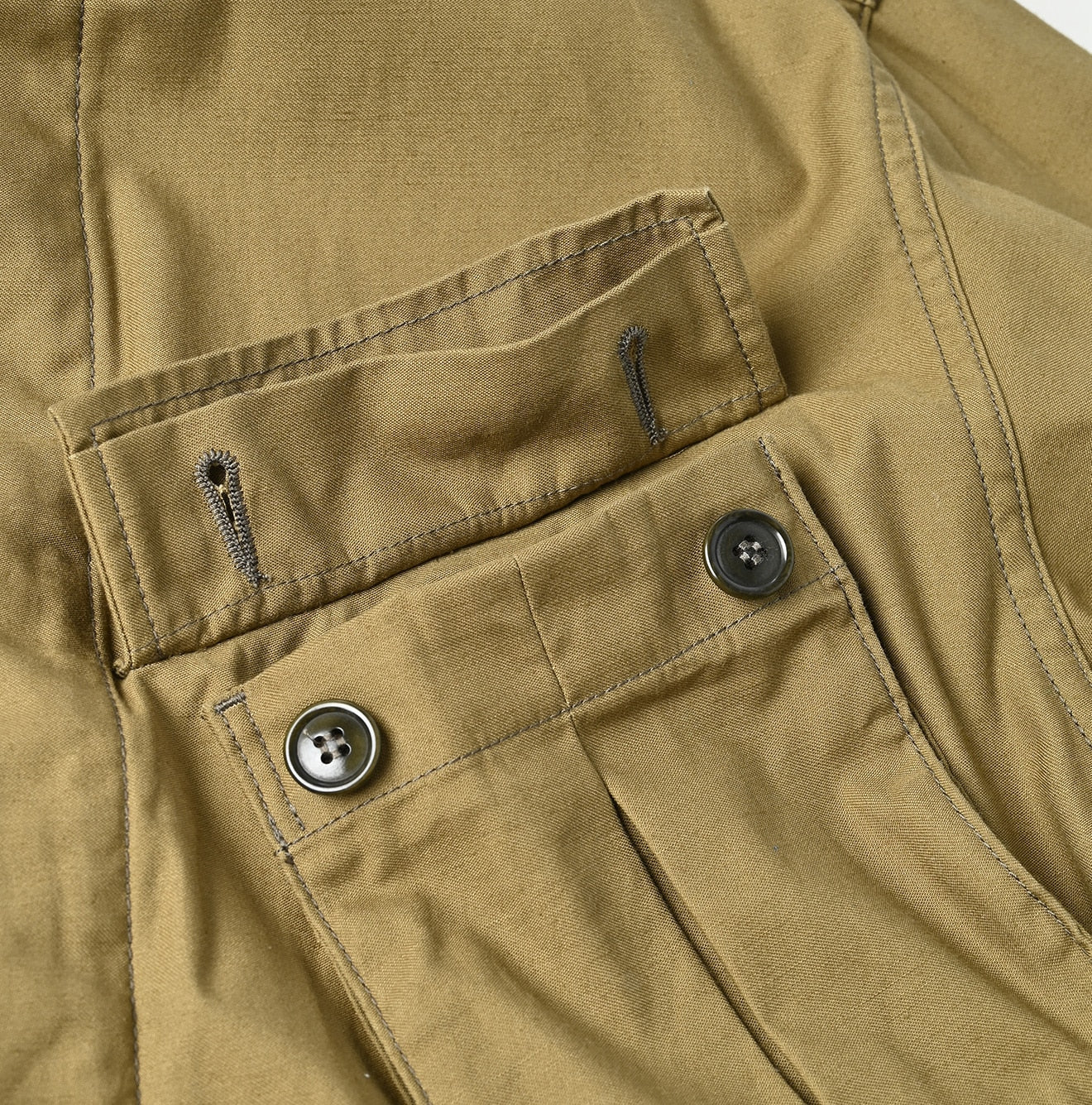 Thin Back Satin 908 Fatigue Jacket Detail
