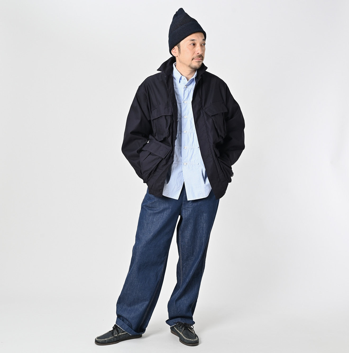 Thin Back Satin 908 Fatigue Jacket Male Model