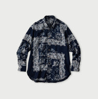 Indigo Indian Khadi Bandana Paisley Sarasa Print 908 Loafer Shirt
