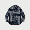 Indigo Indian Khadi Bandana Paisley Sarasa Print 908 Loafer Shirt