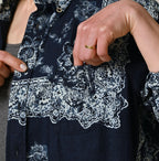 Indigo Indian Khadi Bandana Paisley Sarasa Print 908 Loafer Shirt Detail