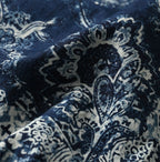 Indigo Indian Khadi Bandana Paisley Sarasa Print 908 Loafer Shirt Detail