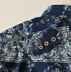 Indigo Indian Khadi Bandana Paisley Sarasa Print 908 Loafer Shirt Detail