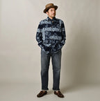 Indigo Indian Khadi Bandana Paisley Sarasa Print 908 Loafer Shirt Detail Male Model