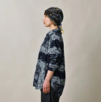 Indigo Indian Khadi Bandana Paisley Sarasa Print 908 Loafer Shirt Detail Female Model