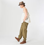 Thin Back Satin 908 Baker Pants Female Model