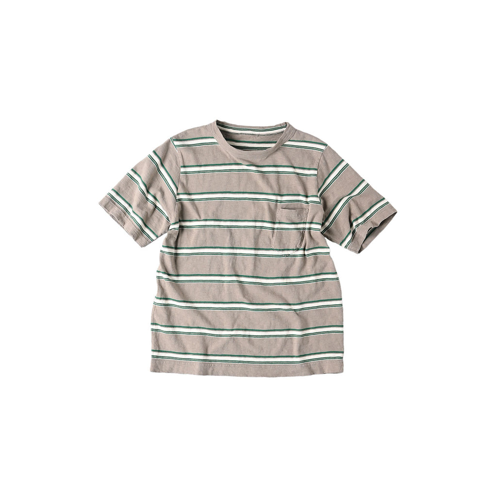 Border Tenjiku 908 45 Star T-shirt Greige Border