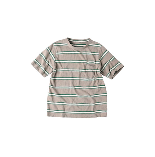 Border Tenjiku 908 45 Star T-shirt Greige Border
