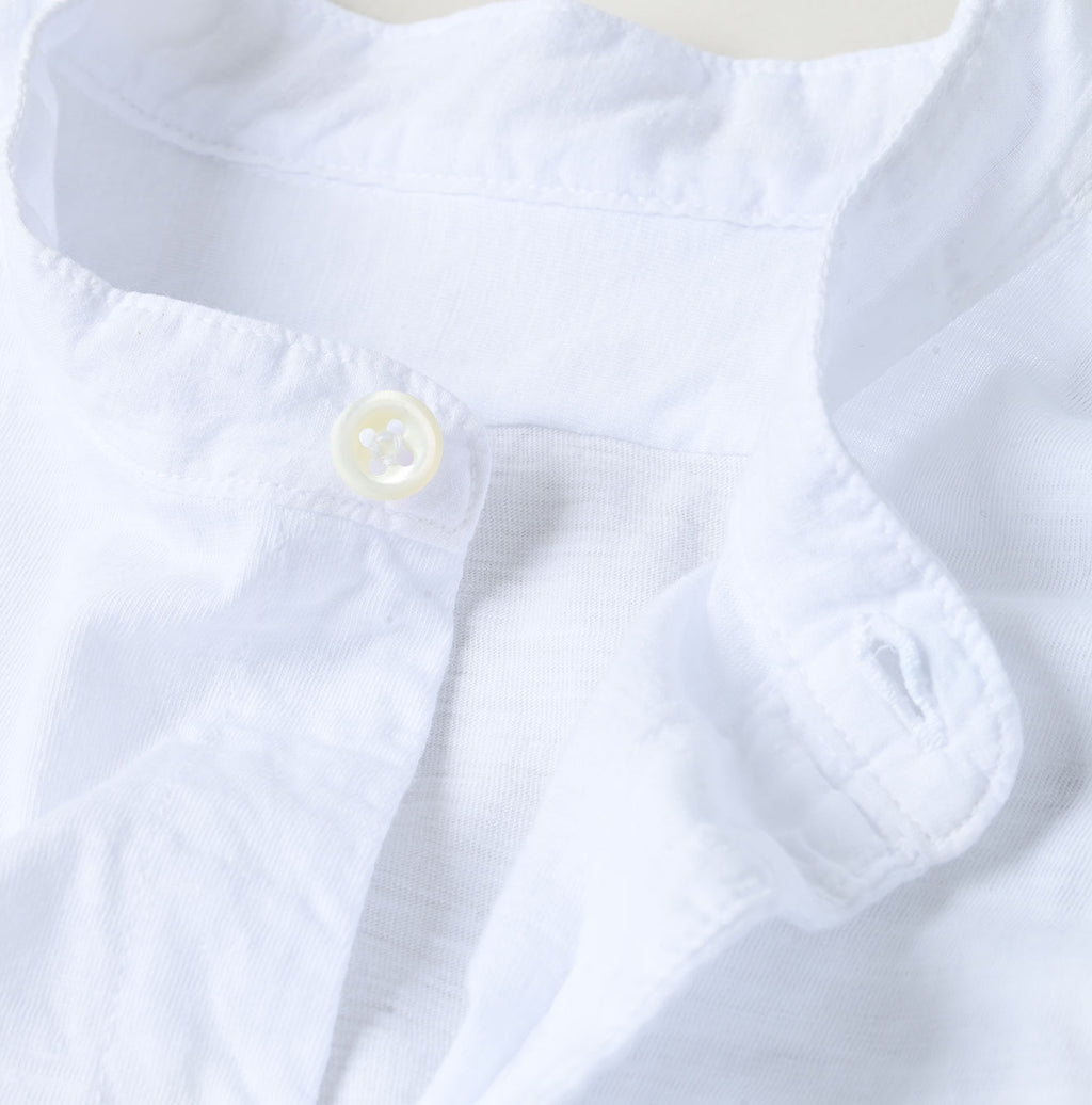 Supima Tenjiku 908 Grandpa Pull Shirt Detail