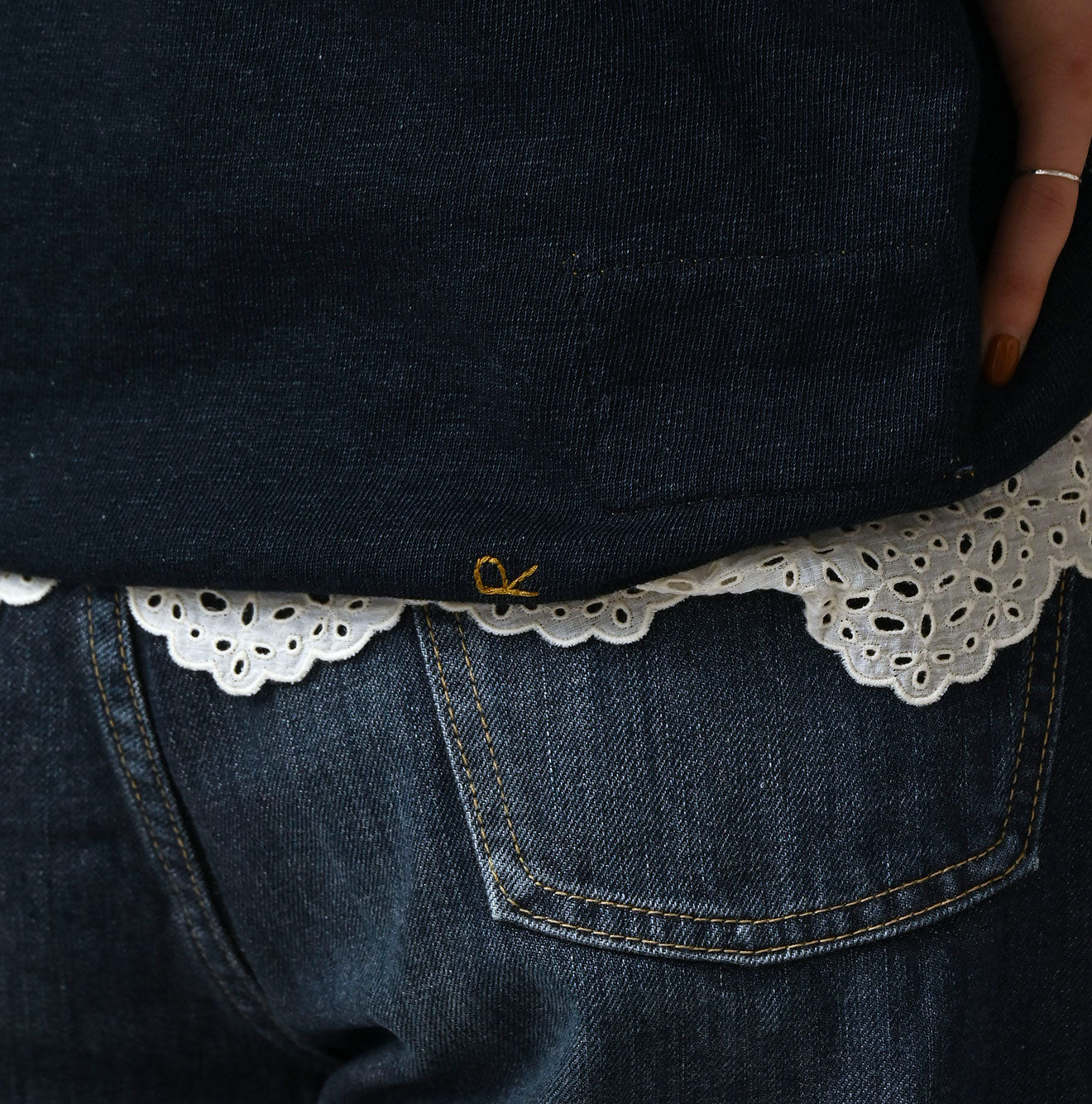 Indigo Gauze Urake 908 Sweat Detail