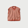 Linen Herringbone 908 Vest Red Herringbone