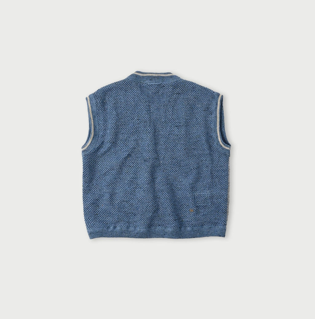 Linen Herringbone 908 Vest Back