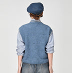 Linen Herringbone 908 Vest Female Model