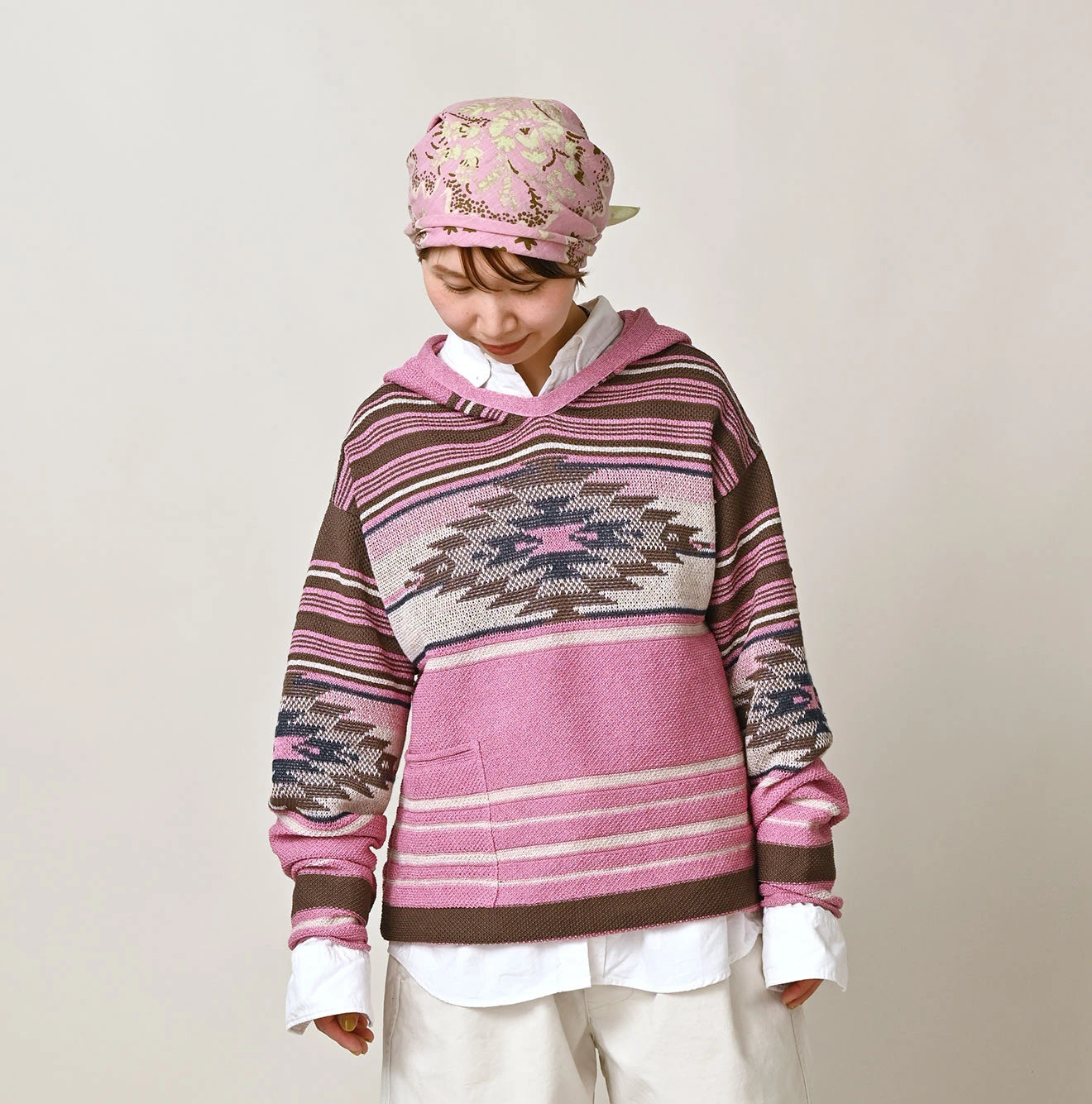 Native Gima Jacquard 908 Uma Hoodie Female Model