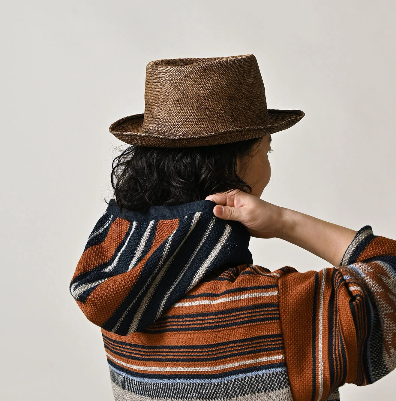Indigo Native Gima Jacquard 908 Uma Hoodie Detail
