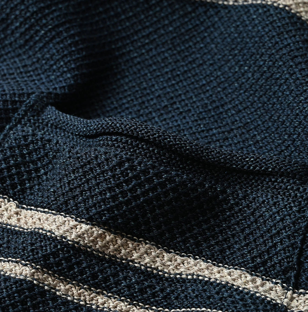 Indigo Native Gima Jacquard 908 Uma Hoodie Detail