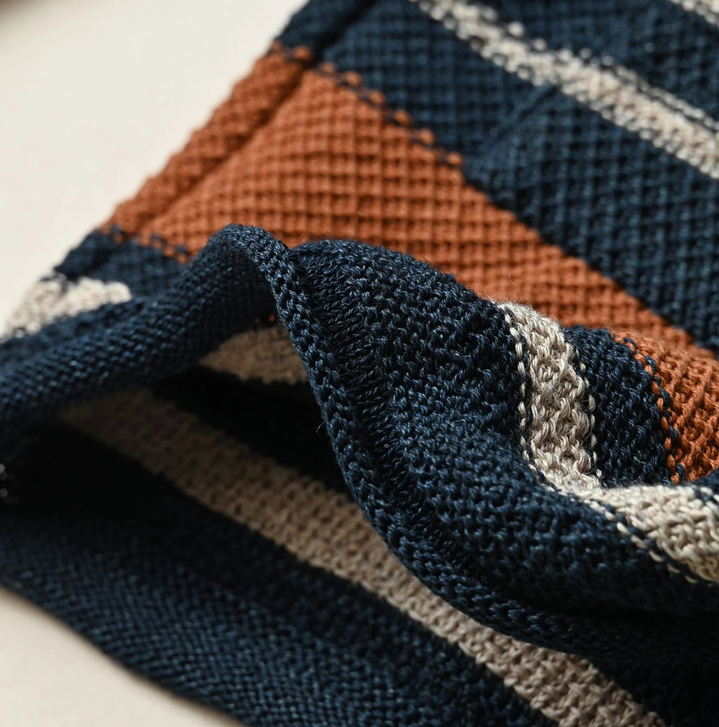 Indigo Native Gima Jacquard 908 Uma Hoodie Detail