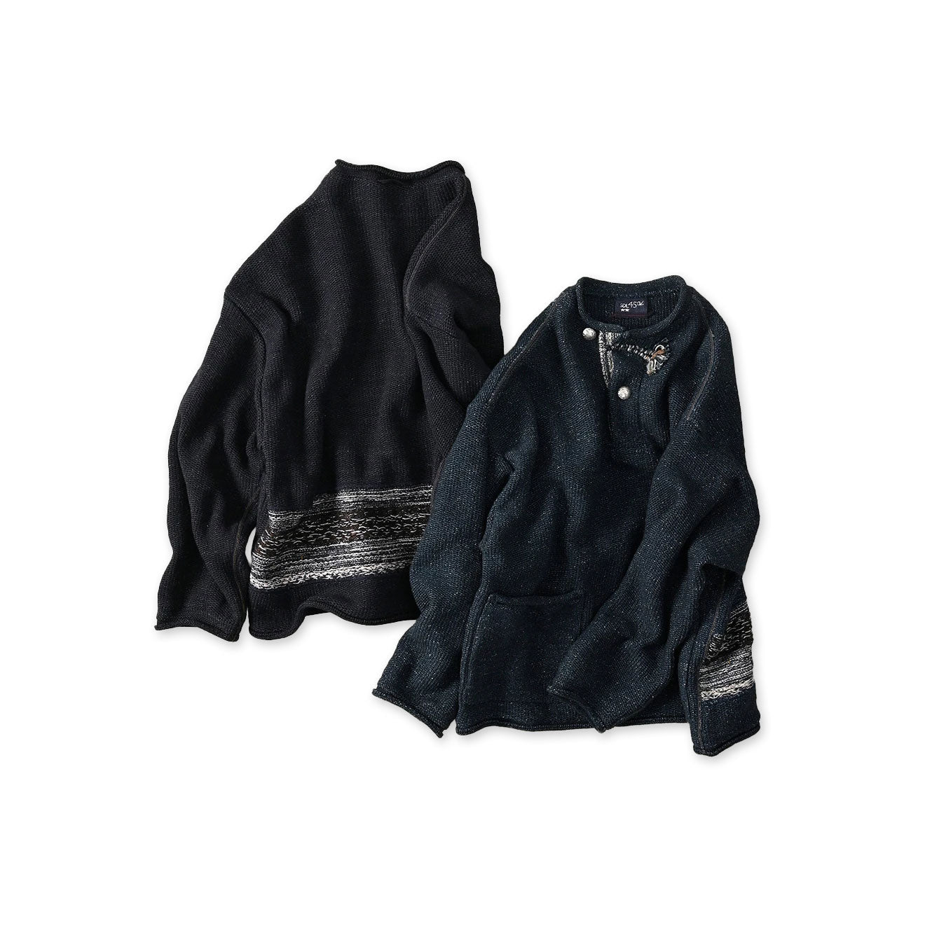 Indigo Base Knitsew Uma Sweater