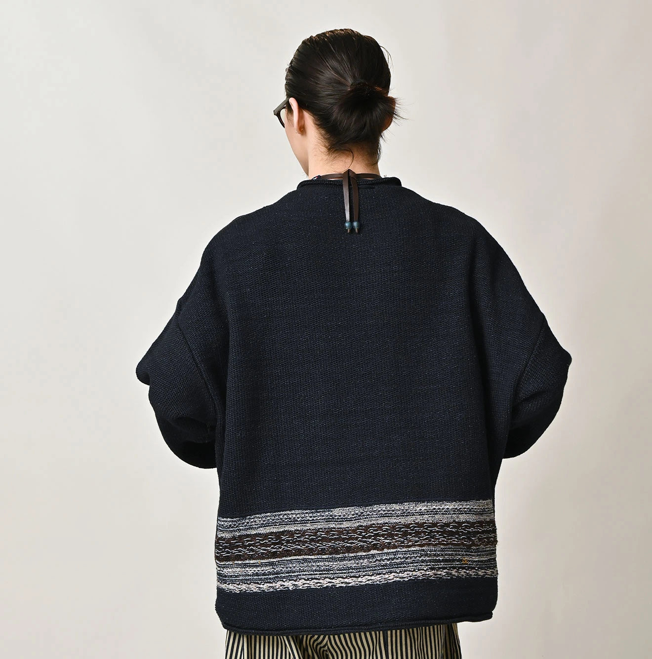 Indigo Base Knitsew Uma Sweater Male Model