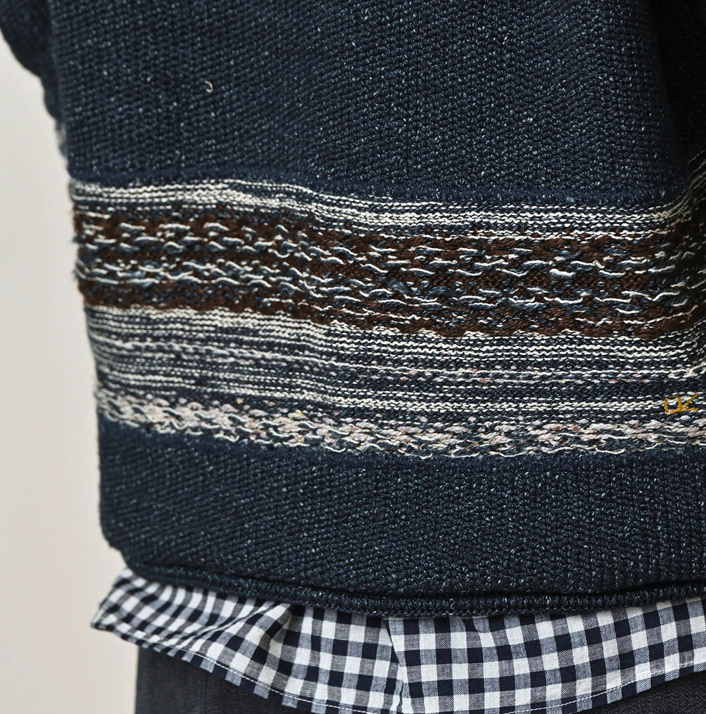 Indigo Base Knitsew Uma Sweater Detail