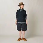 Indigo Base Knitsew Uma Sweater Female Model
