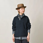 Indigo Base Knitsew Uma Sweater Female Model
