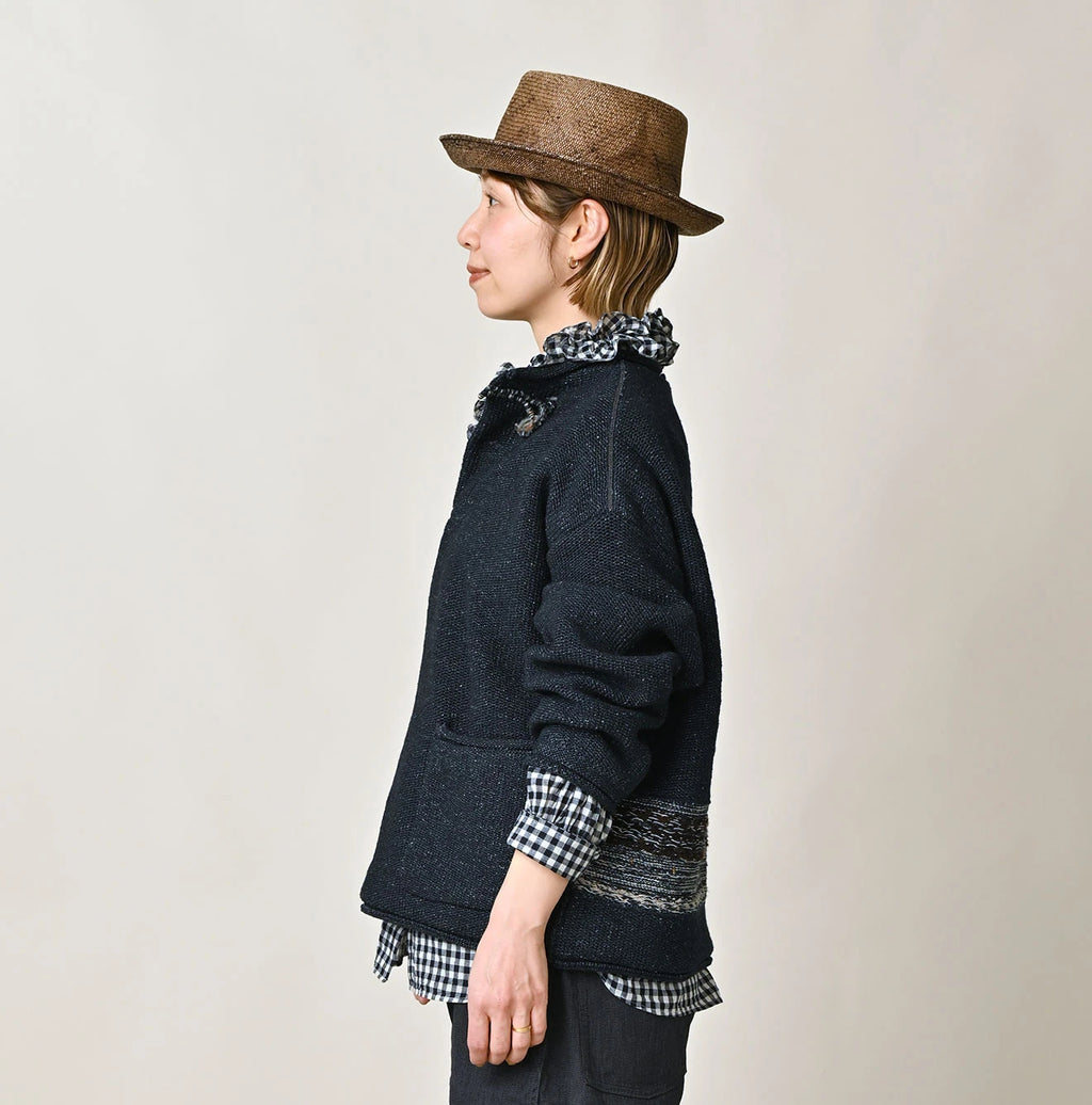 Indigo Base Knitsew Uma Sweater Female Model
