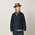 Indigo Base Knitsew Uma Sweater Female Model