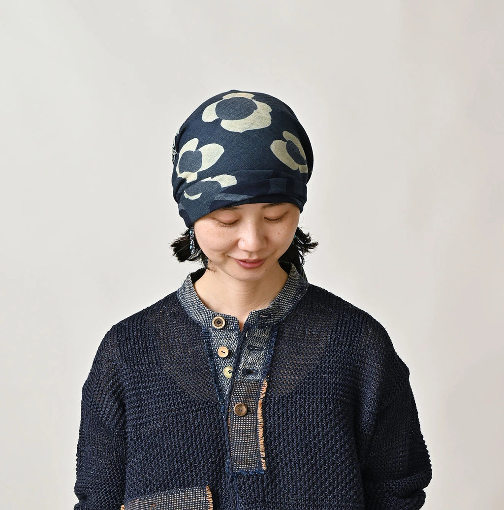 Indigo Botanical Froshiki Female Model