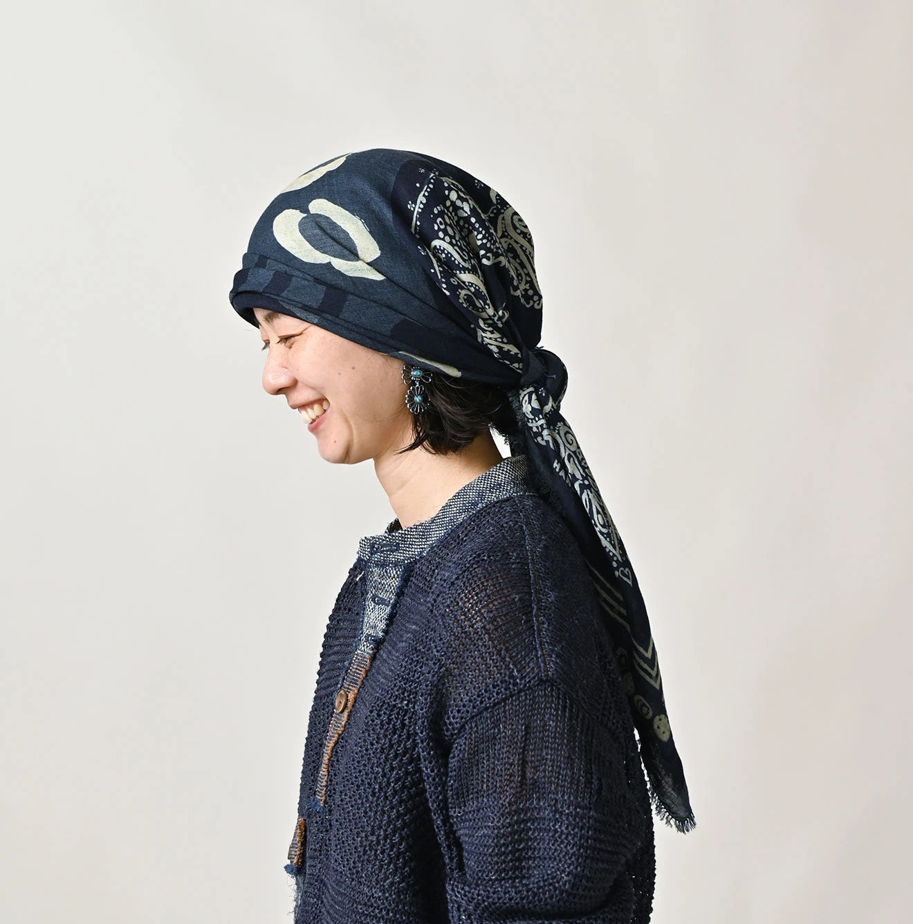 Indigo Botanical Froshiki Female Model