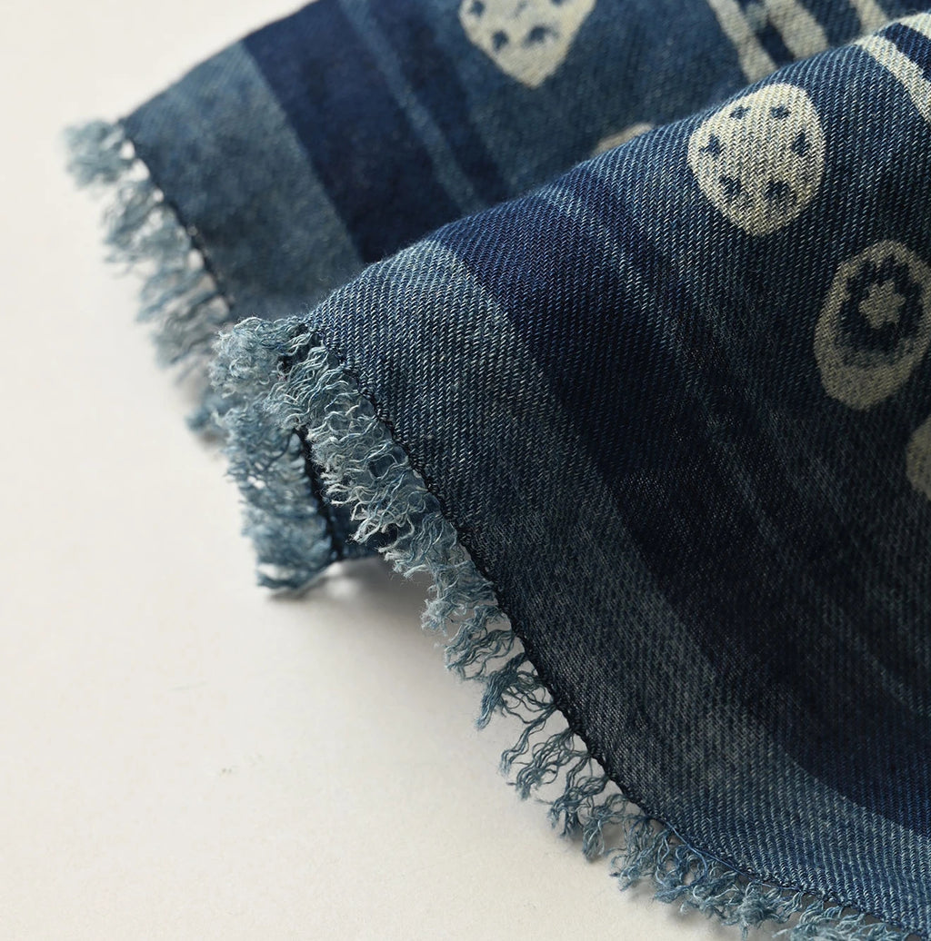 Indigo Botanical Froshiki Detail