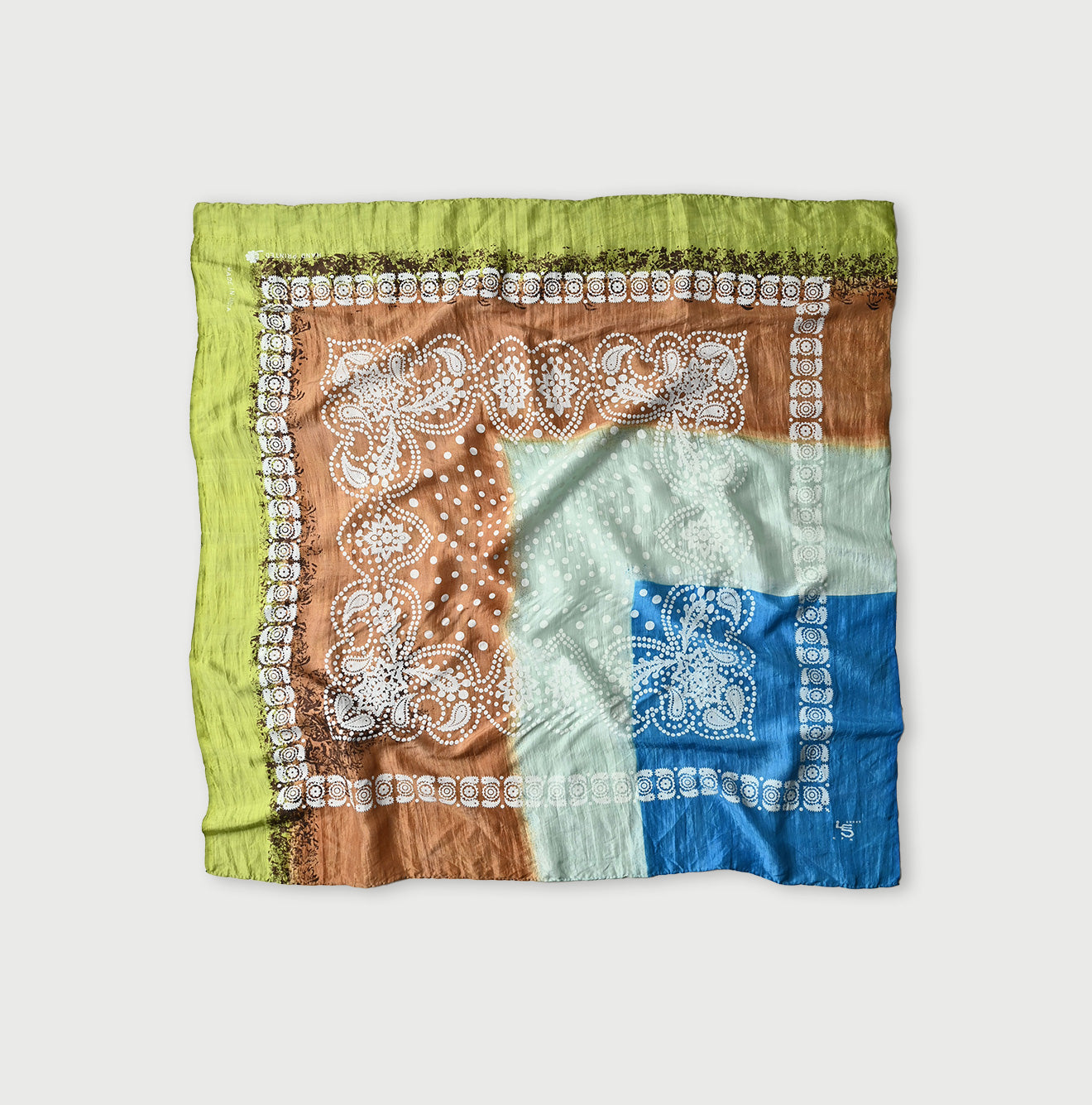 Indian Silk Handprint Furoshiki