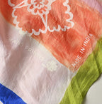 Indian Silk Handprint Furoshiki Detail