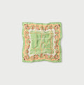Gauze Flower Plaid Pattern Bandana Pale Green
