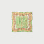 Gauze Flower Plaid Pattern Bandana Pale Green