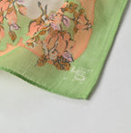 Gauze Flower Plaid Pattern Bandana Detail