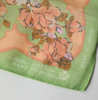 Gauze Flower Plaid Pattern Bandana Detail
