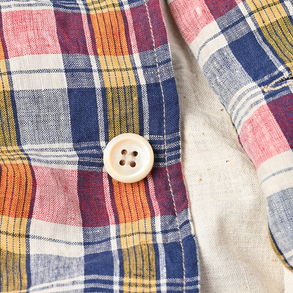 Indian Linen Madras 908 Miyuki Jacket Detail