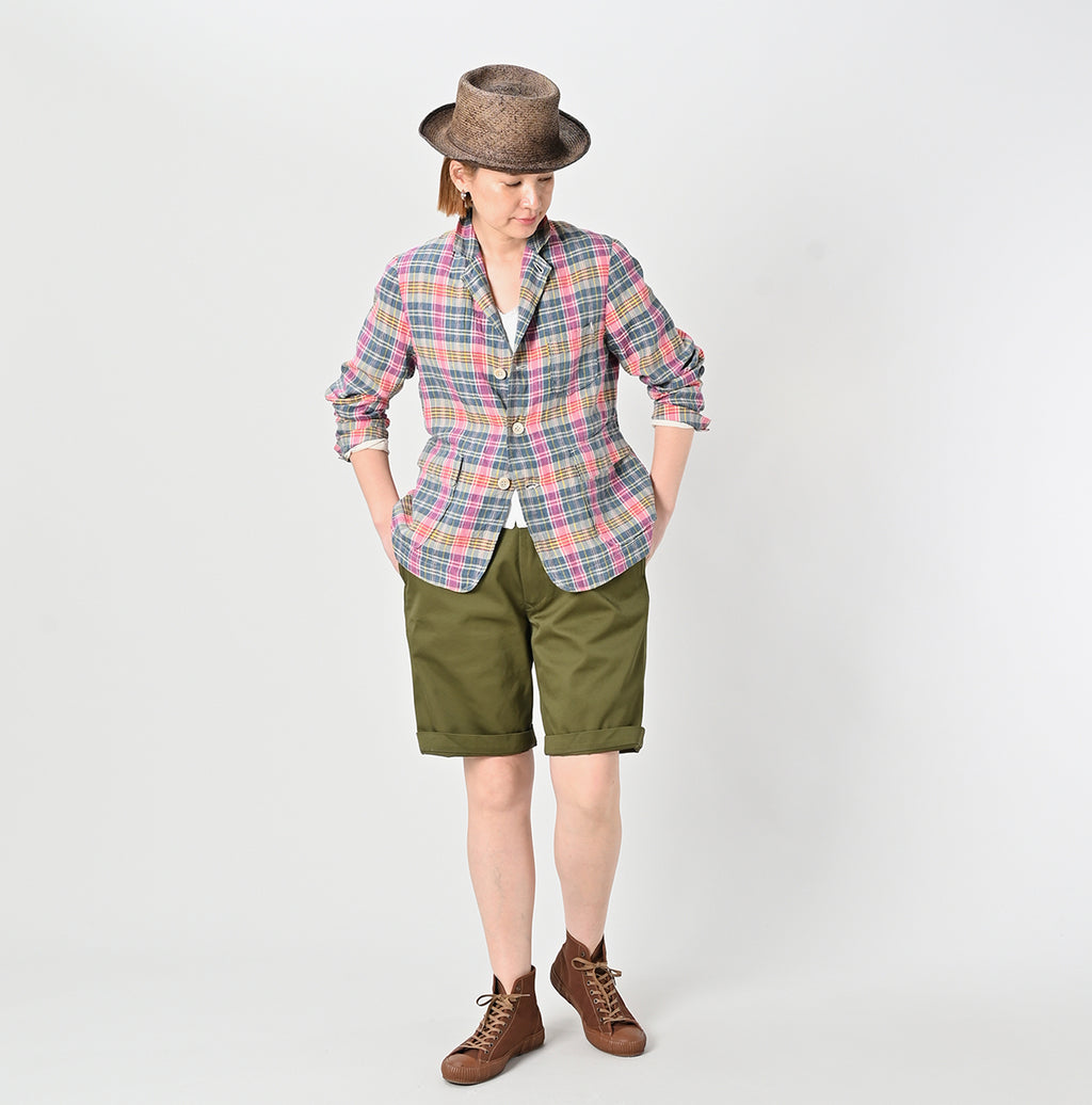 Indian Linen Madras 908 Miyuki Jacket Female Model