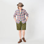 Indian Linen Madras 908 Miyuki Jacket Female Model