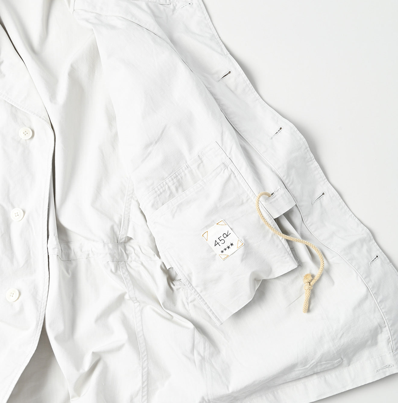 Rip Stop R45 Jacket Gray Detail