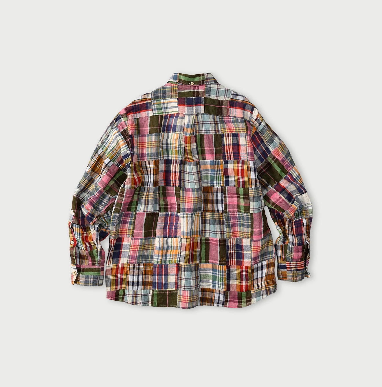 Indian Linen 908 Patchwork Ocean Shirt Back
