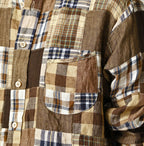 Indian Linen 908 Patchwork Ocean Shirt Detail