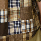 Indian Linen 908 Patchwork Ocean Shirt Detail