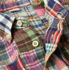 Indian Linen 908 Patchwork Ocean Shirt Detail