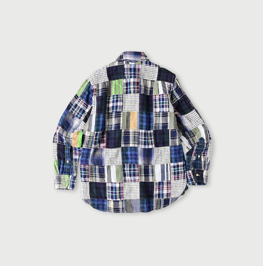 Indian Linen Patchwork 908 Loafer Hiyoku Shirt Back