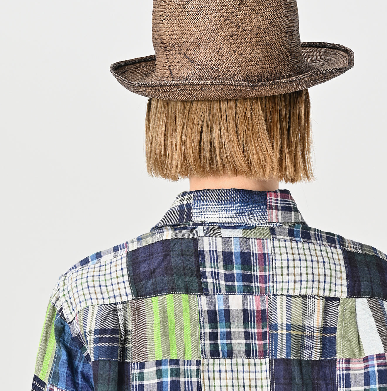 Indian Linen Patchwork 908 Loafer Hiyoku Shirt Detail